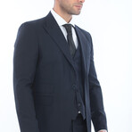 3-Piece Slim Fit Suit // Navy (Euro: 44)