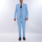 3-Piece Slim Fit Suit // Sky Blue (Euro: 52)