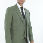 3-Piece Slim Fit Suit // Green (Euro: 50)
