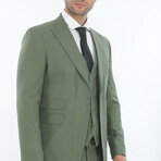 3-Piece Slim Fit Suit // Green (Euro: 52)