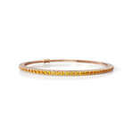 Muse Jewelry // 14K Yellow Gold + Natural Cirtrine Tennis Bracelet // 7" // New