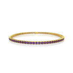Muse Jewelry // 14K Rose Gold + Natural Amethyst Tennis Bracelet // 7" // New