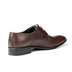 Croco Leather Oxfords // Brown (Euro: 45)