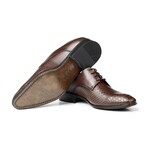 Croco Leather Oxfords // Brown (Euro: 45)