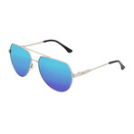 Costa Polarized Sunglasses // Silver Frame + Blue Green Lens
