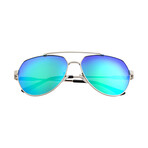Costa Polarized Sunglasses // Silver Frame + Blue Green Lens