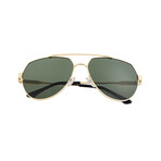Costa Polarized Sunglasses // Gold Frame + Black Lens