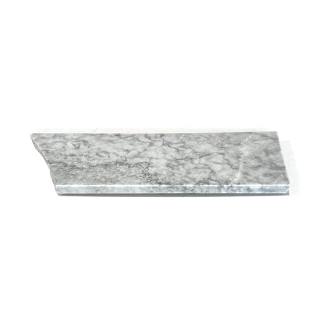 Pacific White Marble Rectangular Charcuterie Board with 1 Live Edge // V9