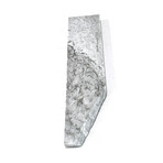 Pacific White Marble Rectangular Charcuterie Board with 1 Live Edge // V7