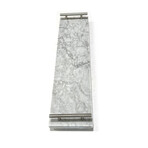 Pacific White Marble Rectangular Charcuterie Board with Handles // V2