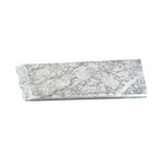 Pacific White Marble Rectangular Charcuterie Board with 1 Live Edge // V4