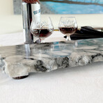 Orca Black Marble Irregular Charcuterie Board with 3 Live Edges // V2