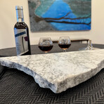 Pacific White Marble Irregular Charcuterie Board with Live Edges