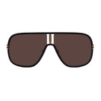 Men's // FLAGLAB11-R60 Aviator Sunglasses // Black Rose Gold + Gray Gradient