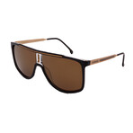Men's // 1056/S 2M2- Aviator Sunglasses // Black Gold + Brown