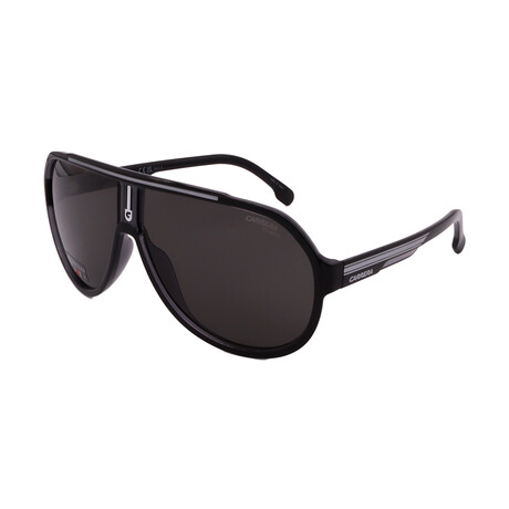 Men's // 1057/S 08A- Aviator Sunglasses // Black Silver + Dark Gray