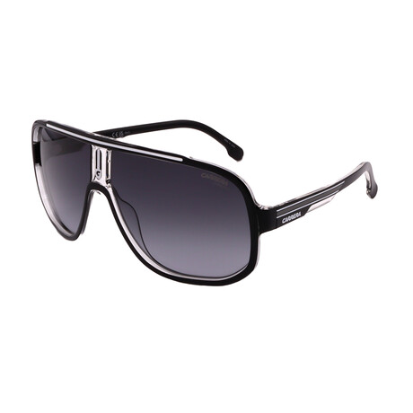 Men's // 1057/S 80S- Aviator Sunglasses // Black White + Gray Gradient