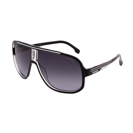 Men's // 1058/S 80S- Aviator Sunglasses // Black White Clear + Gray Gradient