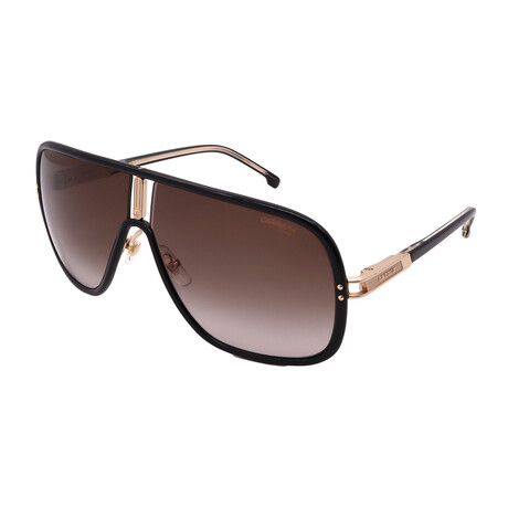 Men's // FLAGLAB11-R60 Aviator Sunglasses // Black Rose Gold + Gray Gradient
