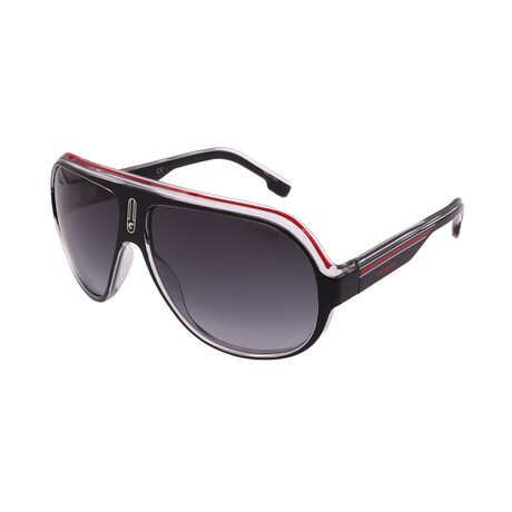 Men's // Speedway/N T40- Aviator Sunglasses // Black Clear Red + Gray Gradient