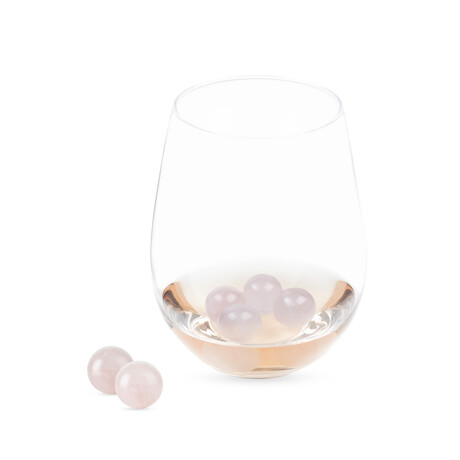 Rose Quartz Wine Gems // Set of 6