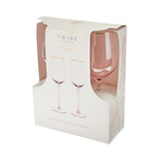 Rose Crystal White Wine Glasses // Set of 2