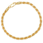 Chain Bracelet // 14K Gold Plated Sterling Silver Rope