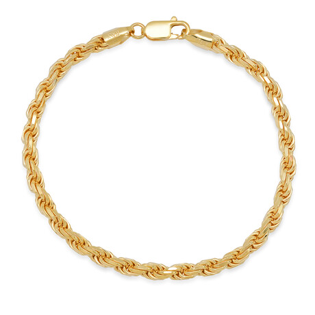 Chain Bracelet // 14K Gold Plated Sterling Silver Rope