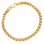 Chain Bracelet // 14K Gold Plated Sterling Silver Box Link