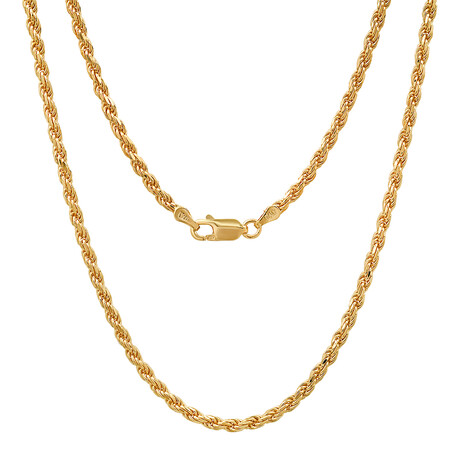 Chain Necklace // 14K Gold Plated Sterling Silver Rope