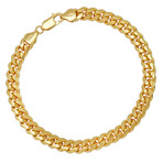 Chain Bracelet // 14K Gold Plated Sterling Silver Cuban Link