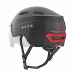 Carbon Fiber Smart Helmet w/ Safety Signal Lights / Built-in Camera / Bluetooth Speaker