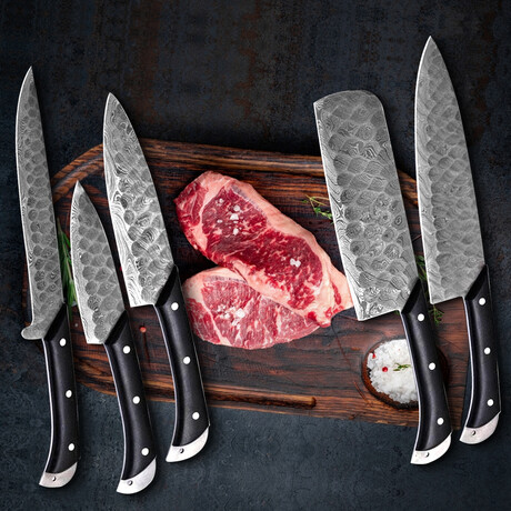 Forged Chef Knives // Set of 5 // 2015