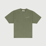 Wordmark Crewneck T-Shirt // Olive (S)