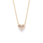 Tiffany & Co. // 18k Rose Gold Heart Necklace With Diamond // 15.74" // Store Display