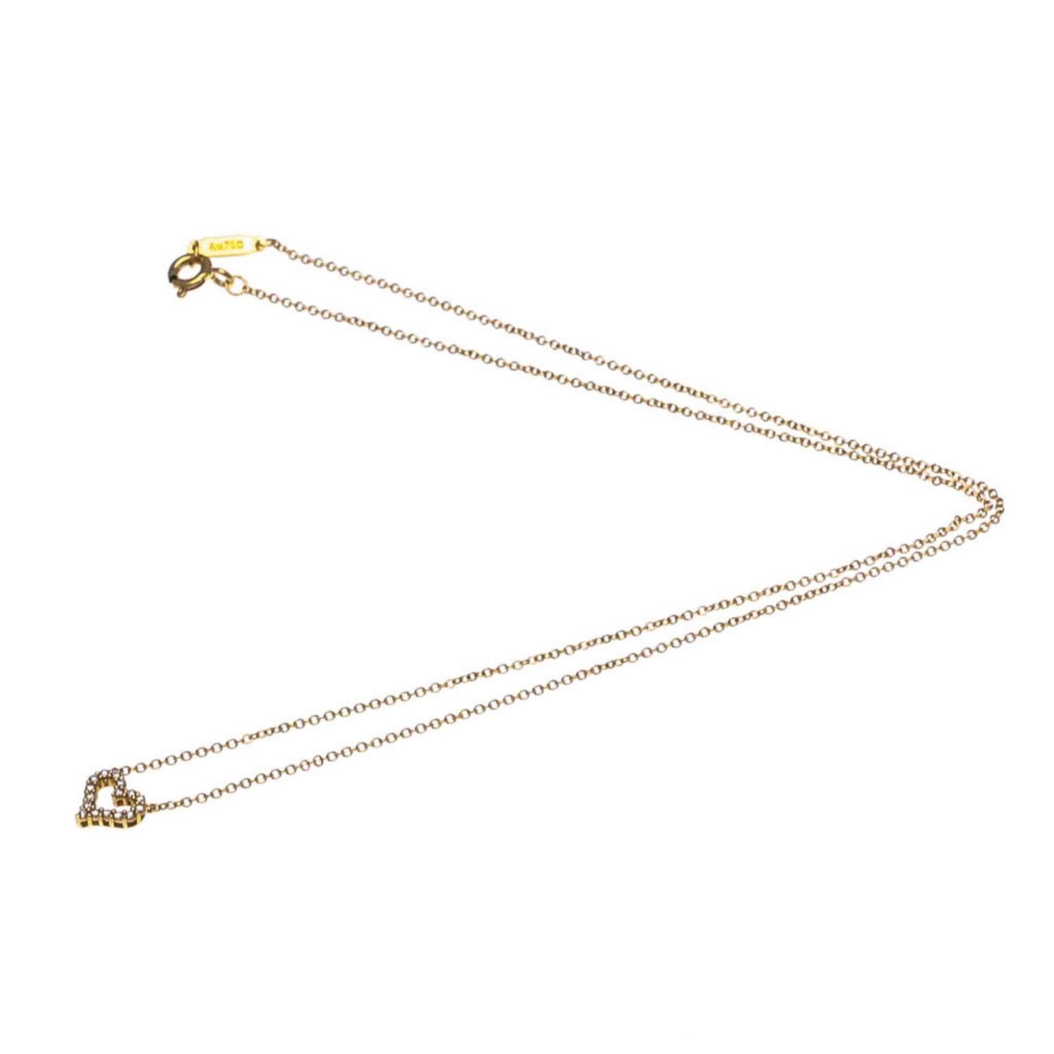 Tiffany & Co. // 18k Rose Gold Heart Necklace With Diamond // 15.74 ...
