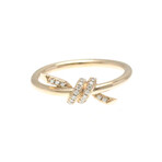 Tiffany & Co. // 18k Rose Gold Knot Ring With Diamond // Ring Size: 5.5 // Store Display