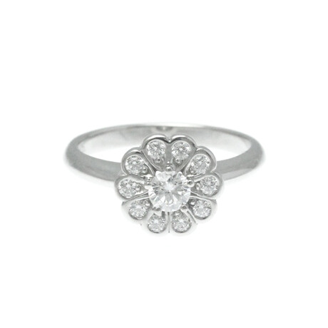 Tiffany & Co. // Platinum Enchant Flower Ring With Diamond // Ring Size: 5.5 // Store Display