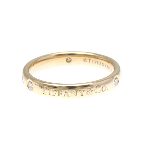 Tiffany & Co. // 18k Rose Gold Band Ring With Diamond // Ring Size: 5.5 // Store Display