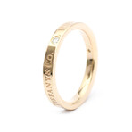 Tiffany & Co. // 18k Rose Gold Flat Band Diamond Ring // Ring Size: 6.5 // Store Display