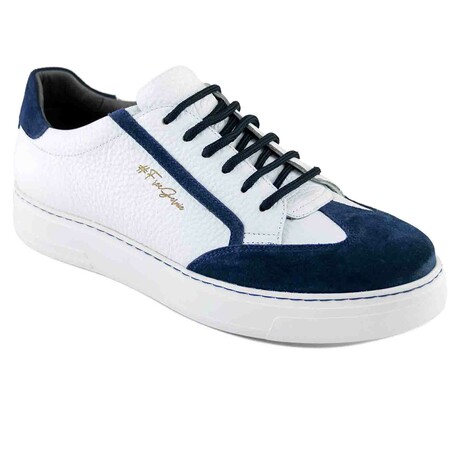 18'S Low Top  Leather // White & Navy (US: 7)