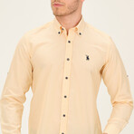 Fine Lines Button Up // Yellow (S)
