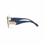 Men's Legend Aviator Sunglasses // Blue Wood + Silver