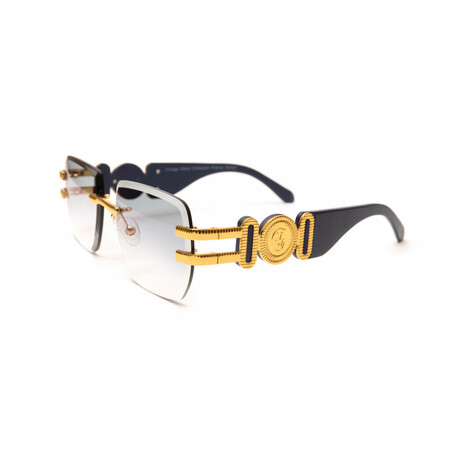 Men's Collector Sunglasses // 24KT Gold + Blue Wood