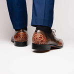 Anzio // Alligator + Calfskin Leather Oxfords Shoes // Orix (US: 11.5)