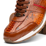 Brescia // Python + Calfskin Leather Sneakers // Honey (US: 10.5)