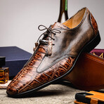 Anzio // Alligator + Calfskin Leather Oxfords Shoes // Orix (US: 9.5)