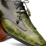 Anzio // Alligator + Calfskin Leather Oxfords Shoes // Green (US: 11)