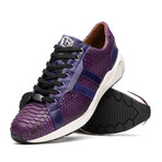 Verona // Python + Calfskin Sneakers // Purple (US: 11)