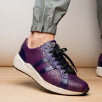 Verona // Python + Calfskin Sneakers // Purple (US: 11)